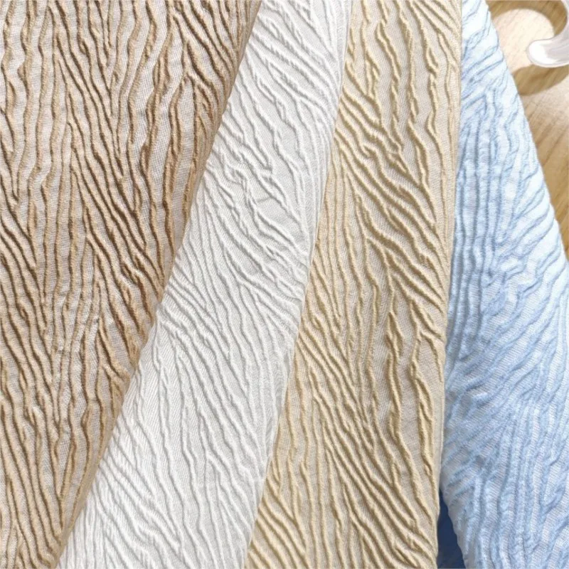 Three-dimensional relief geometric simple and elegant jacquard fabric suit shorts shoes bags skirt