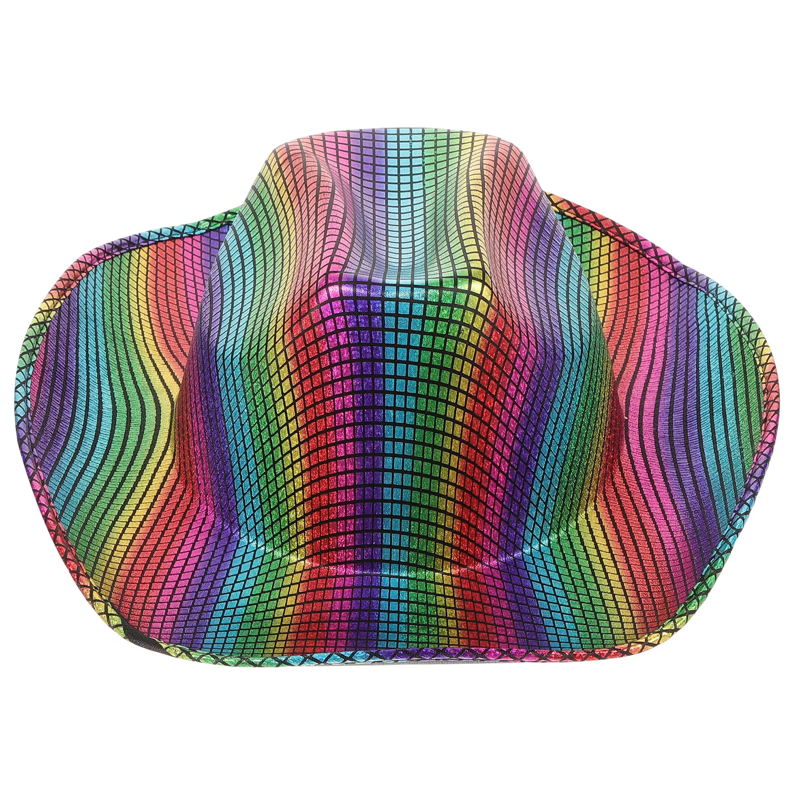 

Rainbow Cowboy Hat Party Hats Disco Hats Umbrella Hat Adjustable Comfortable For Halloween Stage Performance Women Men
