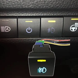 Car LED Front Fog Light Switch Blue led fog Lamp Control Button For Toyota Camry xv70 2018 Avalon RAV4 2019 2020 Accessories