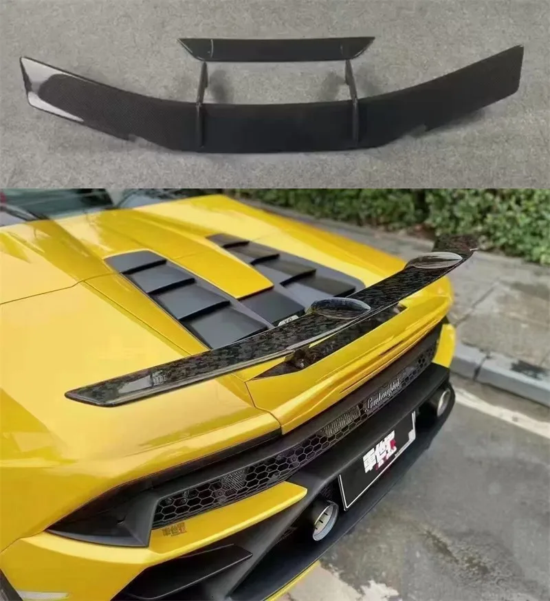 

For Lamborghini Huracan EV0 LP580 LP610 Novitec Style High Quality Real Forged Carbon Fiber Car Rear Wing Trunk Lip Spoiler