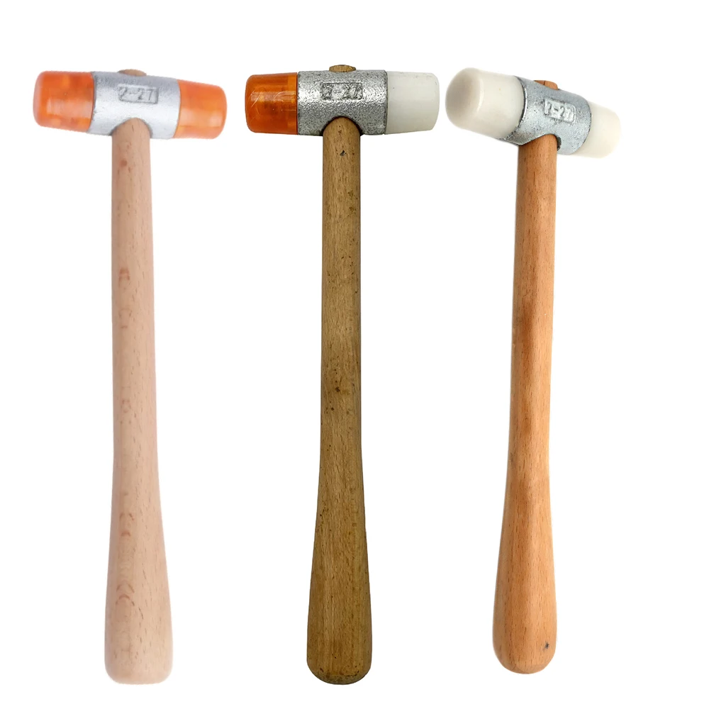 Нейлоновый молоток с двойным лицом и деревянной ручкой, формирование ювелирных изделий, штамповка металла, кожаная скамейка для рукоделия, инструменты для наметки Нейлоновый молоток с двойным лицом и деревянной ручкой, формирование ювелирных изделий, штамповка металла, кожаная скамейка для рукоделия, инструменты для наметки