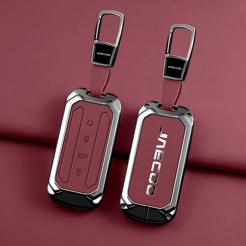 New Zinc Alloy Leather Car Remote Control Key Cover, For Vchery Jaecoo J7 7 J5 …