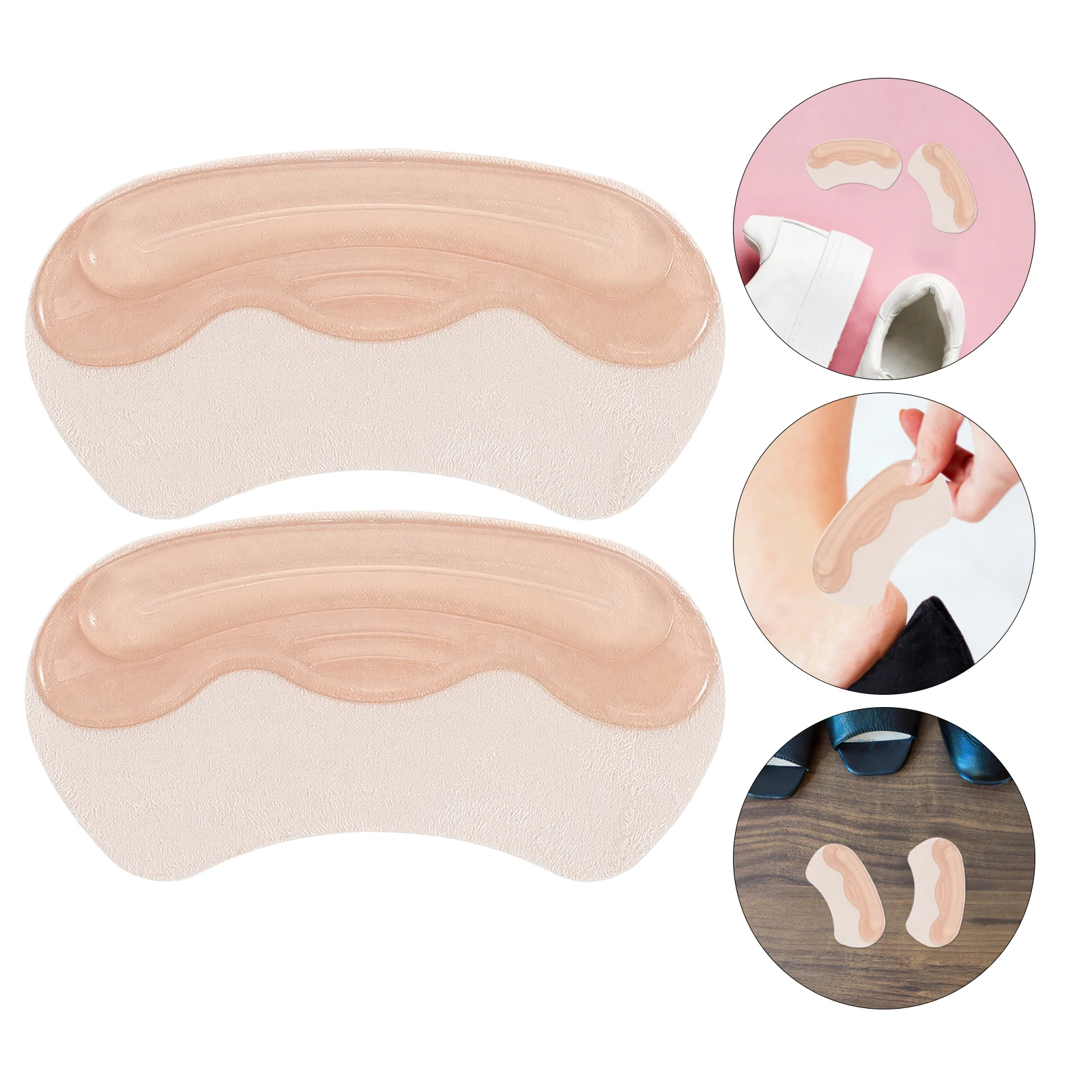 

4Pairs Silicone Heel Protectors Heel Grips Liner for Women High Heels Prevent Slip Blisters Shoe Inserts Cushions for Shoes