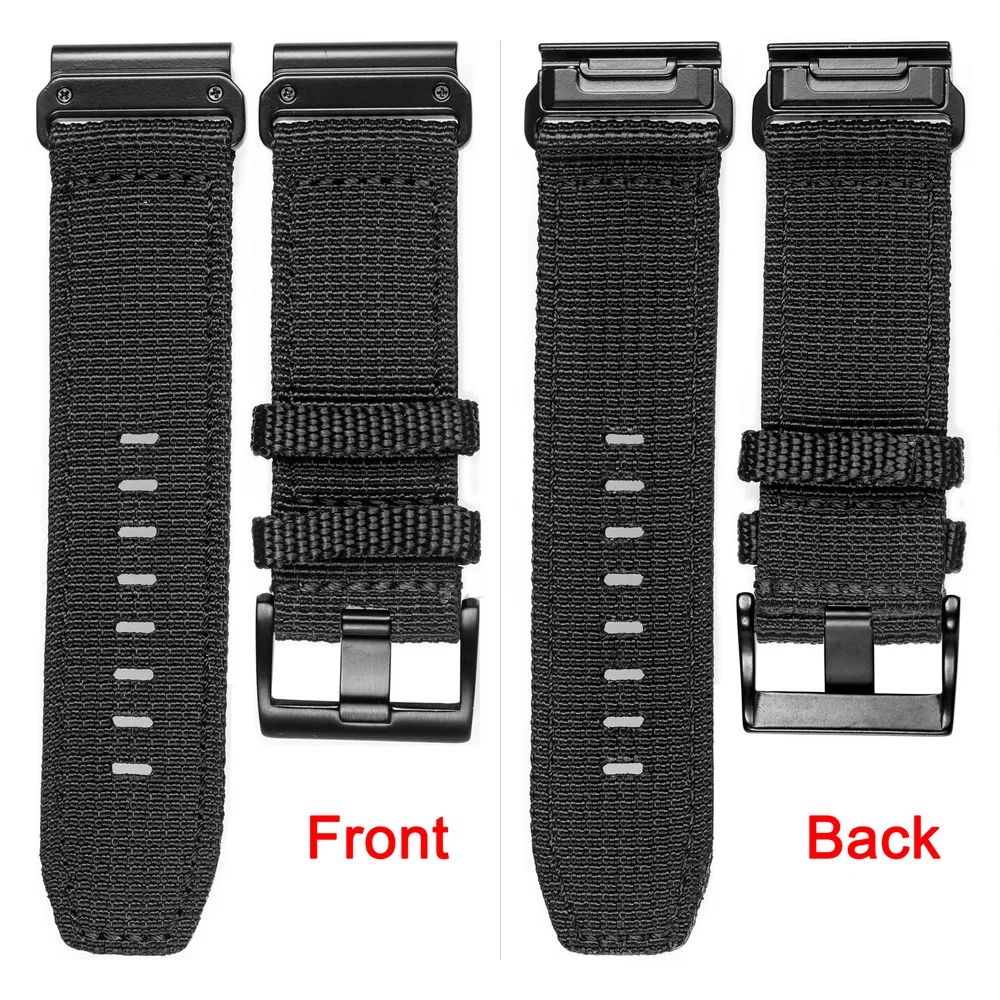 Compatible With Garmin Watch Band Nylon Sports Military Wrist Strap For Fenix/Tactix/Forerunner/Vivoactive/Approach/MARQ/Quatix