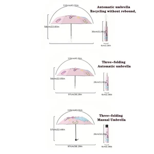 Automatischer Regenschirm rosa Einhorn -Prinzessin Kronschirm, windige Regenschirme, reflektierender Streifen -Design -Regenschirm ohne Abpraller 6 Hauptverkaufswächter Elsa - №5