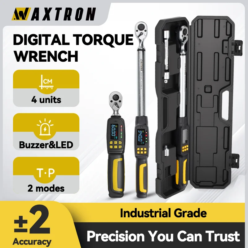 

Digital Torque Wrench 0.66-250.9ft.lb Hand Tools 2% Accuracy 1/2'' 1/4'' 3/8'' Torque Wrench Digital Professional Tools Waxtron
