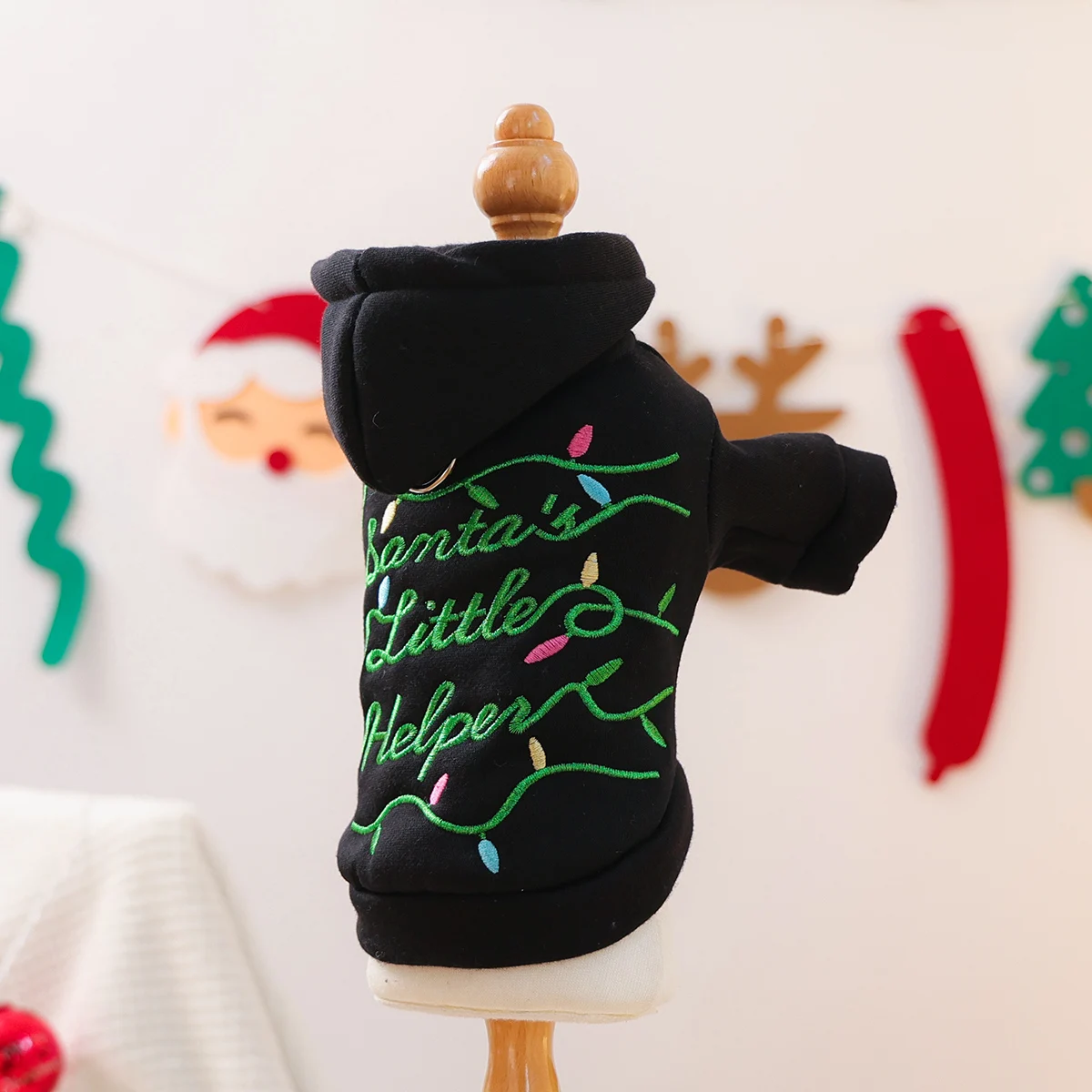 عيد الميلاد مساعد سترة لطيف الحيوانات الأليفة جو احتفالي الملابس القط الكلب الخريف والشتاء الدافئة هوديي