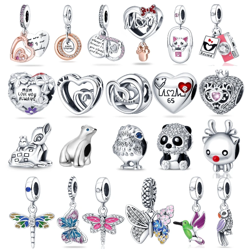 

CodeDog 925 Sterling Silver Heart Charm Bear Beads Fit Original 3mm Bracelets DIY Pendant Charm Jewelry Making C1054