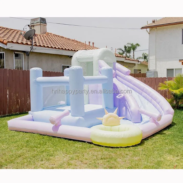 

Premium Lepai Commercial PVC Bounce House - Customizable Color Inflatable Castle with Slide for Events & Parties