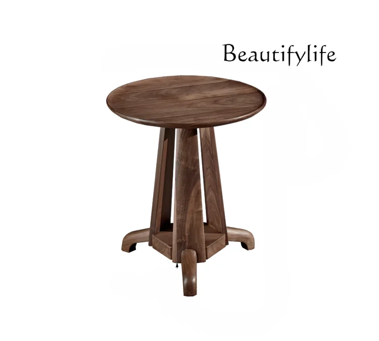 

North America Black Walnut Solid Wood Nordic Simple Home Living Room Creative Sofa Side Table Table Log Corner Table