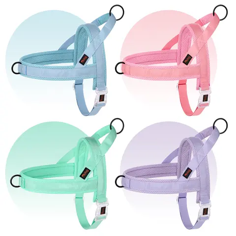 Pettorina per cani in nylon senza tirare Pettorine per cuccioli di cane Gilet per animali imbottito morbido regolabile per cani di piccola taglia media grande Chihuahua Pug Pitbull