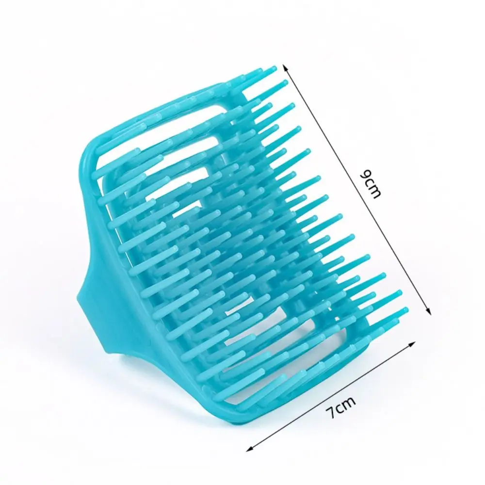 TPE Scalp Massage Shampoo Brush Hollow Structure Soft Comb Teeth Scalp Cleaning Comb Wet Dry Use Hand Strap Hair Care Massager