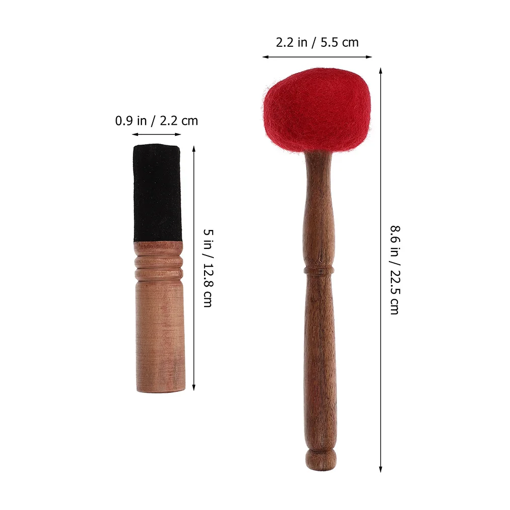 

2Pcs Tibetan Singing Bowl Mallet Wood Felt Sound Bowl Stick Meditation Yoga Gong Tool Wooden Mallet Wooden Stick