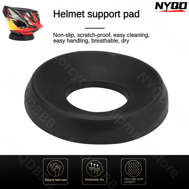 Motorcycle Helmet Support Pad Base Motorcycle Helmet Protection Pad Black Anti Slip Multifunctional Helmet Pad