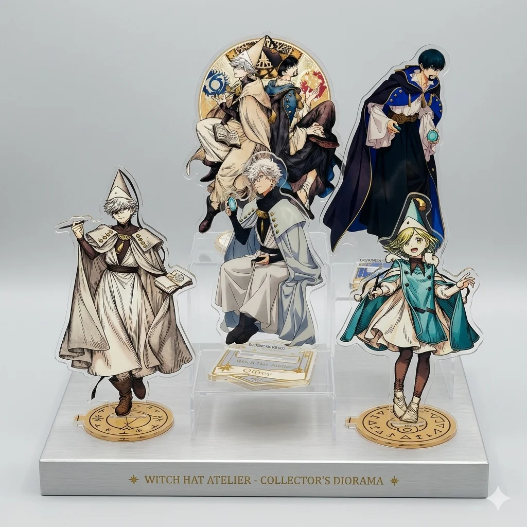 Witch Hat Atelier Qifrey Olruggio 15CM Acrylic Stand Keychain Tongari Boushi no Atelier Coco Agott Anime Figure Table Ornament