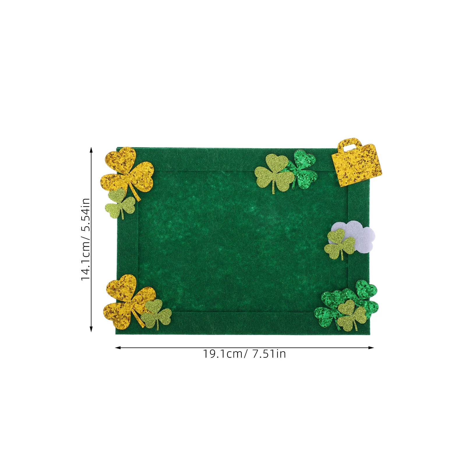 Photo Frame Decoration St Patricks Day Decorations Venue Setting Props Glitter Paper