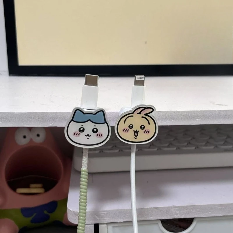 Hot-Chiikawa Magnetic Cable Organizer Desktop Phone Charging Holder Data Wire Clip Wall Mount Storage Buckle Cute Kawaii Cartoon - view 4