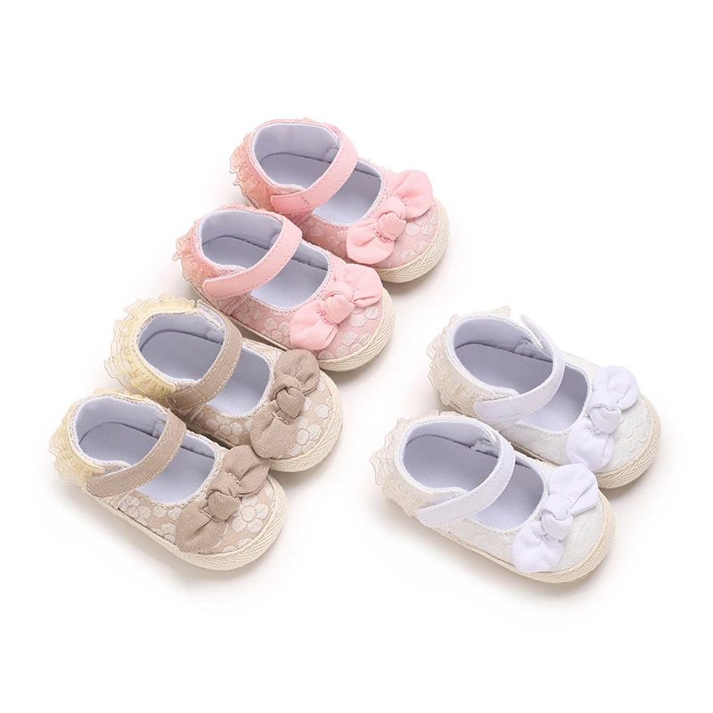 

Adorable Bowknot Baby Girls' Mary Jane Shoes - Soft Sole, Breathable Fabric for First Walkers - Perfect for Spring/Summer/Fall
