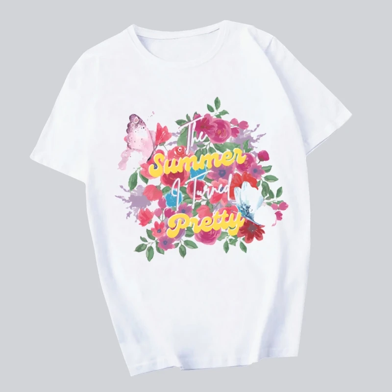 

The Summer I Turned Pretty T-shirts Summer Fashion Print t shirt Casual O-Neck Tshirt Brand Funny T-shirt Top Tees