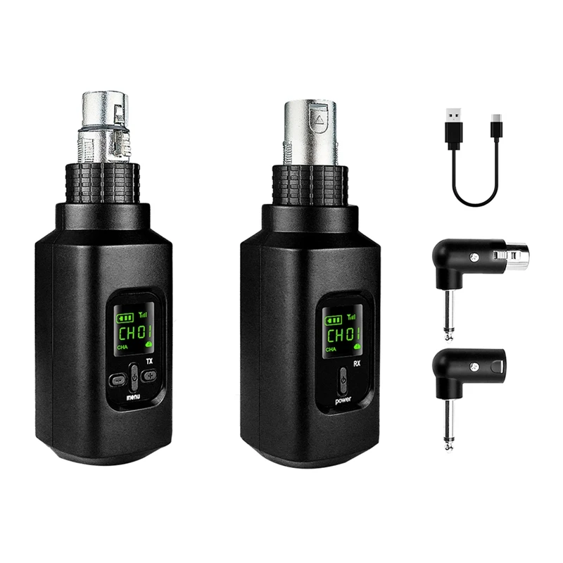 Guitar Wireless Microphone System XLR Transmitter And Receiver For Dynamic Wired Microphone