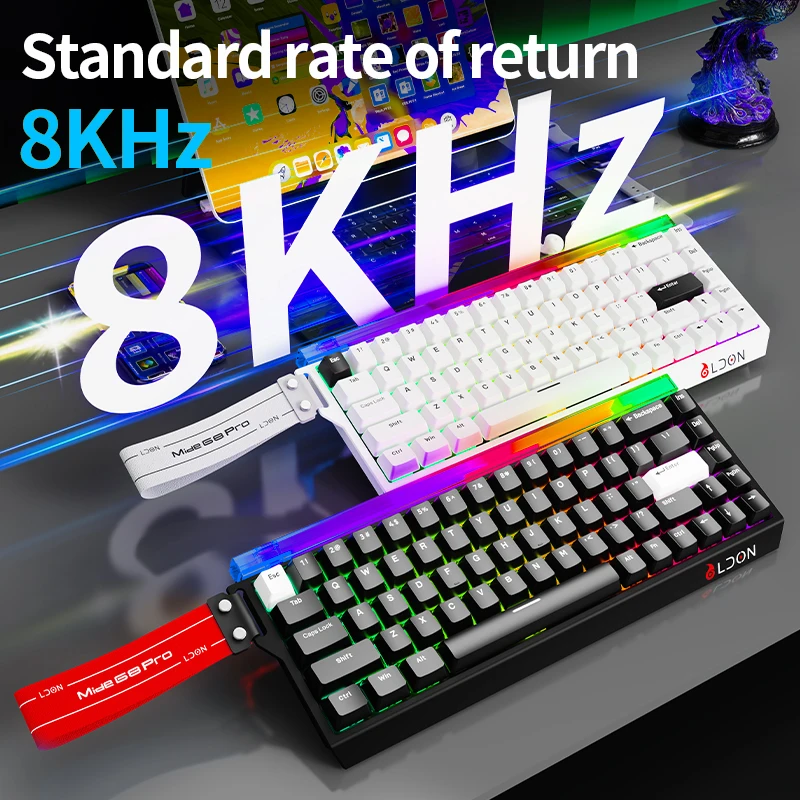 LDON 68PRO 8000Hz Magnetic Switch Gaming Keyboard with PBT Keycaps Wired USB RGB for E-sports