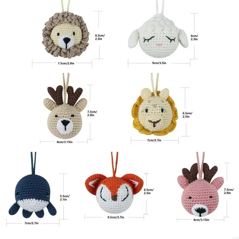 سرير طفل معلق زخرفة قلادة القطن مع جرس داخل لعبة تفاعلية #6