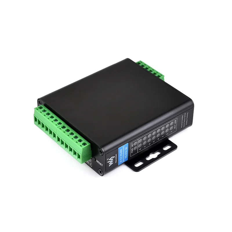 Waveshare 8-Ch RS485 Ke RJ45 Ethernet Serial Server, 8 Saluran RS485 Operasi Independen, Industri Terisolasi Yang Dipasang Di Rel
