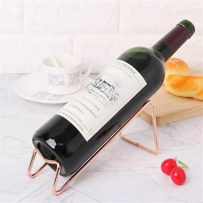 Simple  Wine Rack Stainless Steel Red Beer Holder Household Bottle Accessories