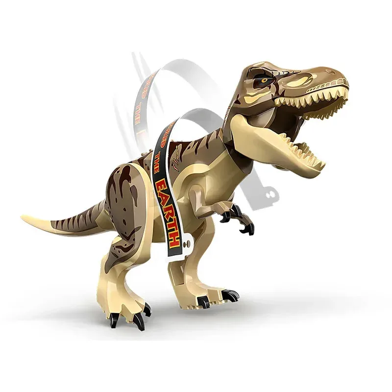 مركز زائر مكعبات بناء سلسلة حديقة الديناصورات: ألعاب تجميع هدايا العطلات للأطفال من T. rex & Raptor Attack 76961