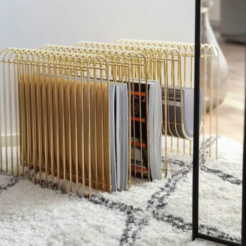 

For Simple Newspaper and Magazine Shelves Creative Floortoceiling Organizer Light Luxury Home Decorations