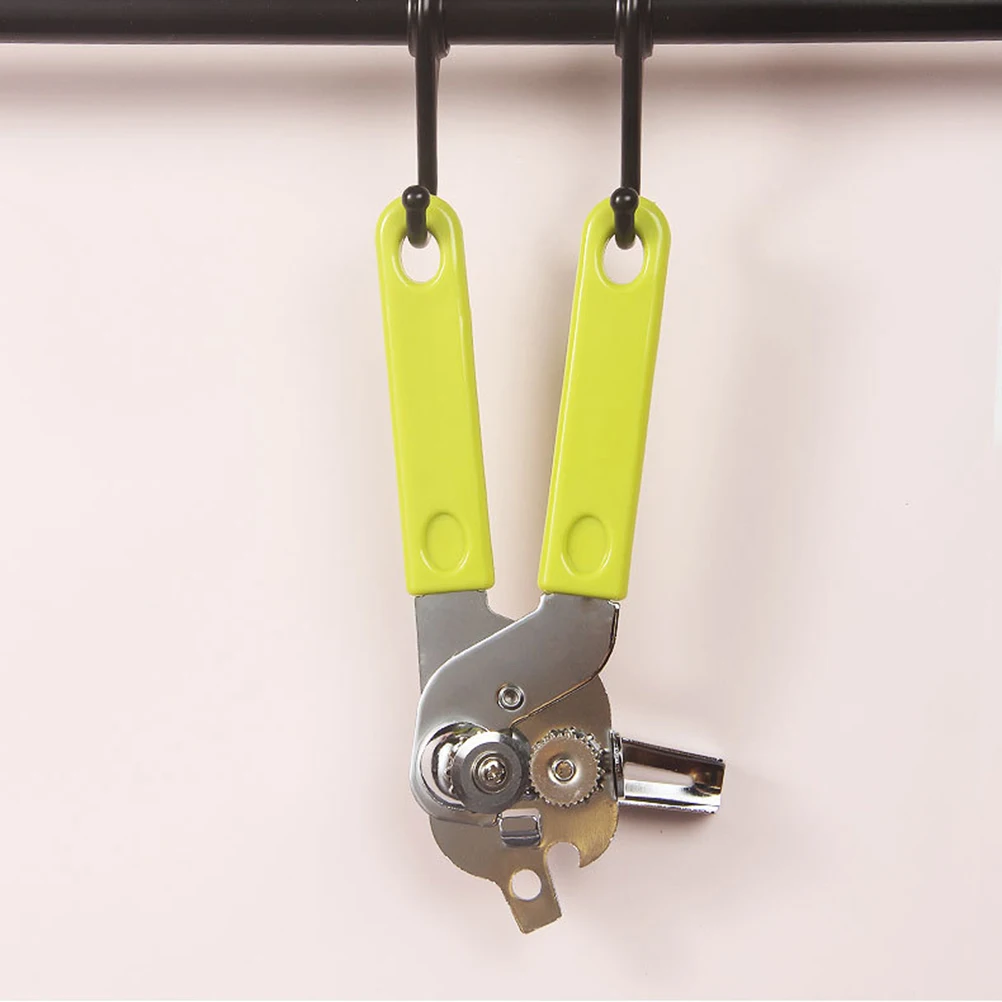 

2pcs Anti-Slip Can Opener Metal Manual Kitchen Gadget Portable Tin Bottle Opener For Home Camping Outdoor Travel Use