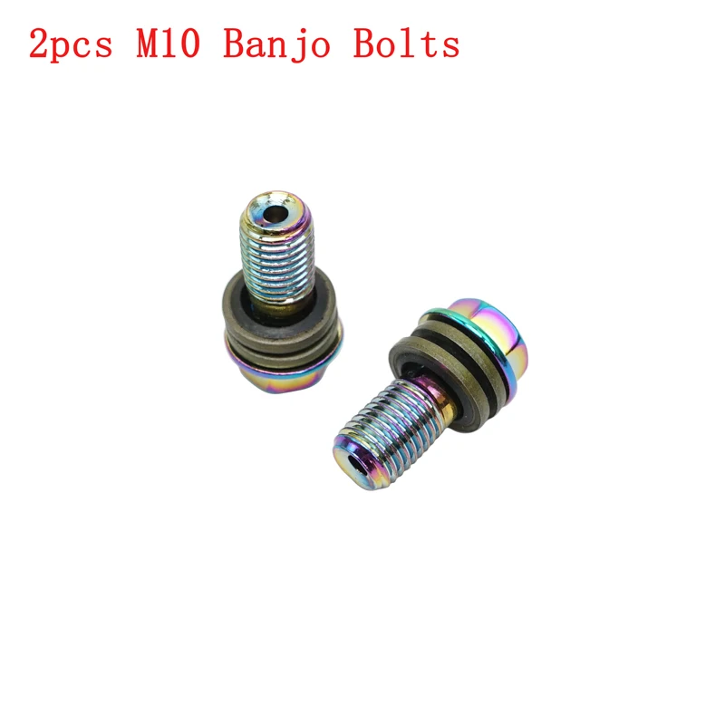 2pcs Universal Motorcycle Brake Hose Bolts Nails M10 Banjo Screws for Brake Master Cylinder Hydraulic Clutch Caliper