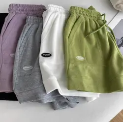 Pantalones cortos de pierna ancha para mujer, Shorts rectos de cintura alta, 5 colores, primavera y verano