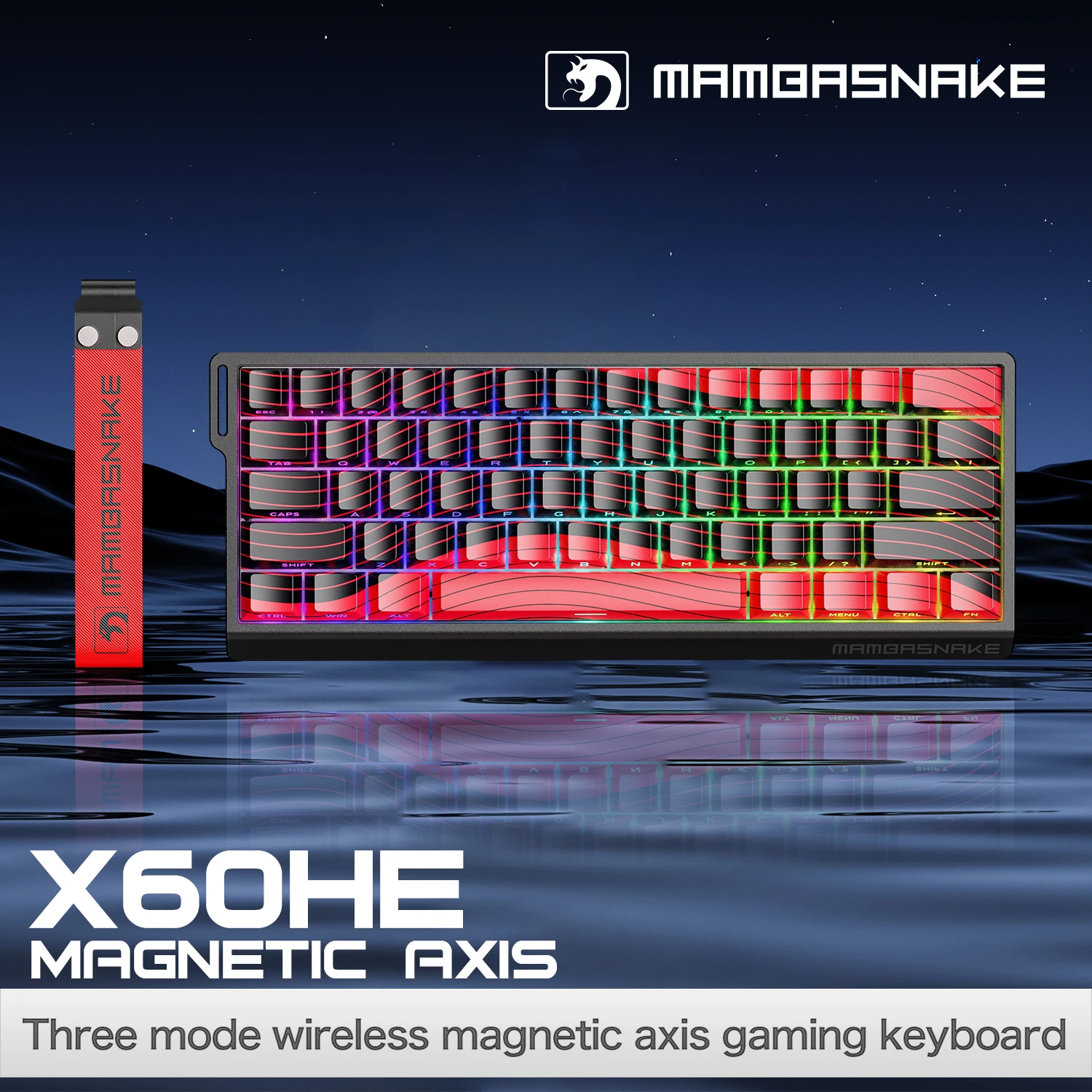 MAMBASNAKE X60HE Wireless Gaming Keyboard 8000Hz RT 0.01mm