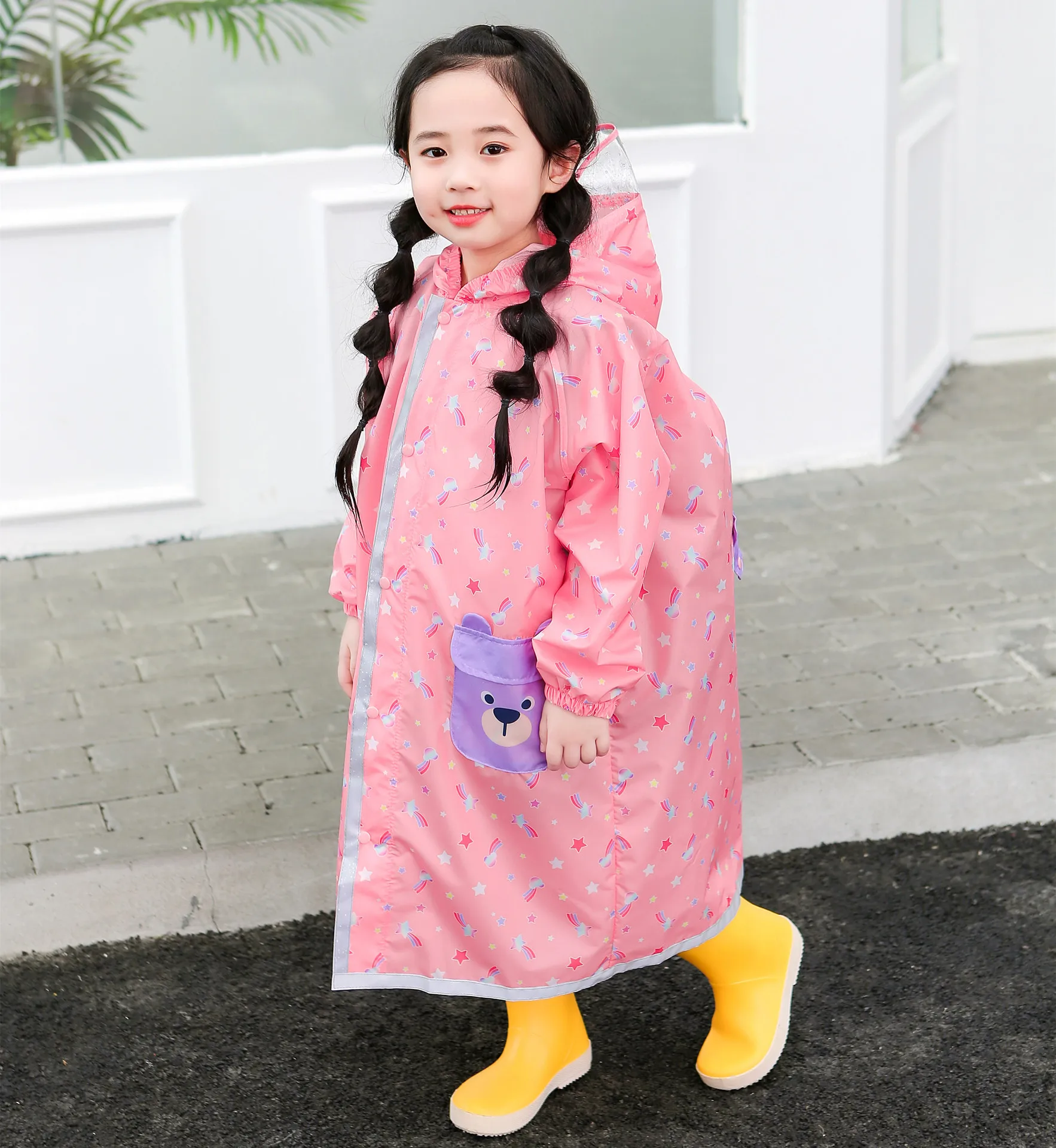 Quality RainCoats Kids Rain Poncho Toddler Waterpoof Rain Jacket Coat Cartoon Children Rainwear for Girls Boys Primary Students