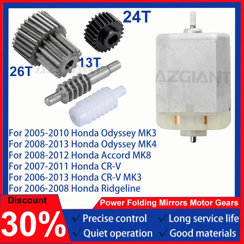 

Car Side Wing Mirror Folding Motor Gears For Honda Odyssey MK3 MK4 Accord MK8 CR-V Auto Replacement Parts Ridgeline MK3