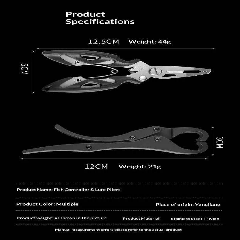 Multifunctional Portable Fishing Tool Set Mini Lure Pliers Fish Controller PP Stainless Steel Material Outdoor Angling Accessory view 6