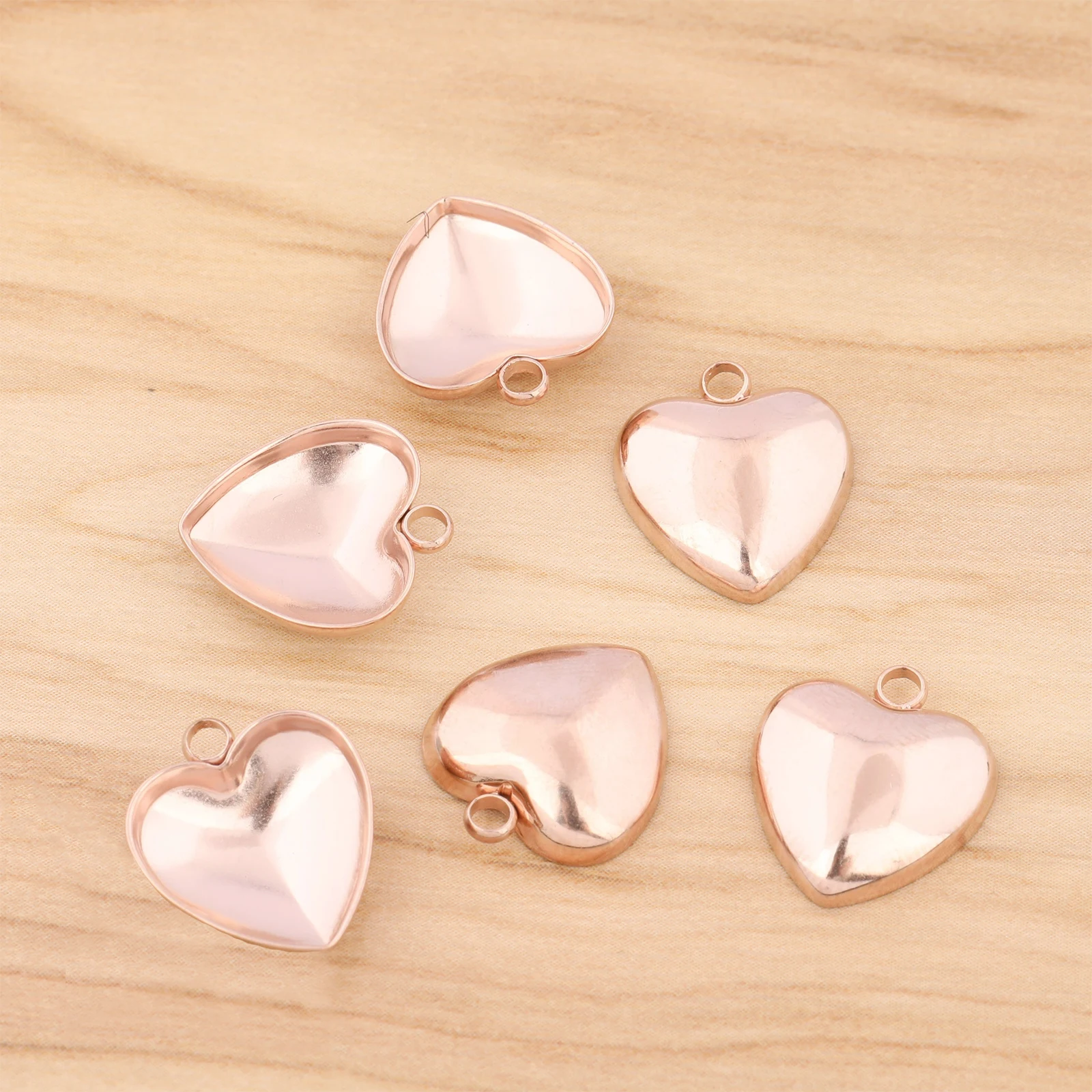 20pcs Stainless Steel 12mm Hea - đánh giá và giá Bezels Set Pendant