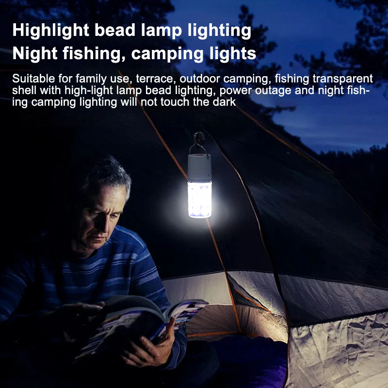 Easy-Carry USB Rechargeable LED Lamp for Outdoor Fishing, Camping, and Emergency Night Lighting
