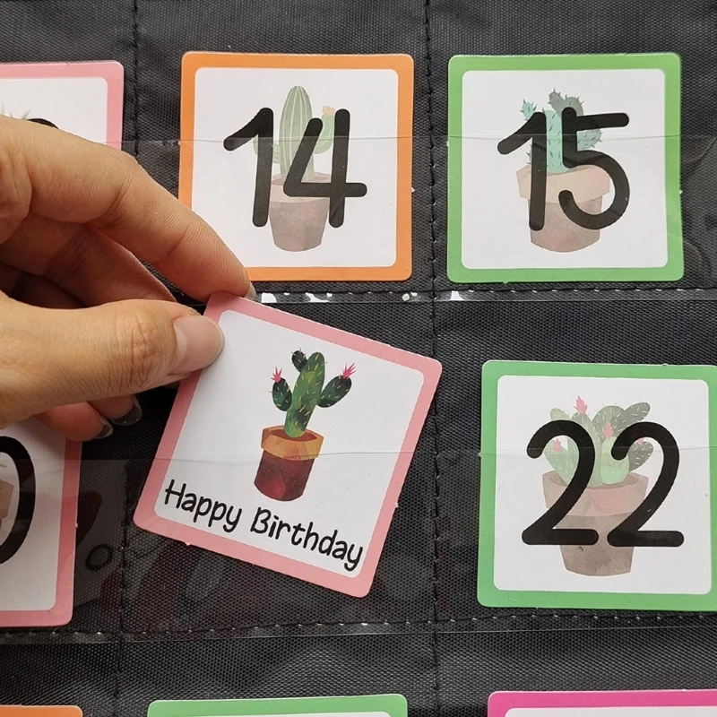 Biểu đồ bỏ túi lịch hàng tháng của lớp học với 89 thẻ dành cho học sinh Dropship lớp học