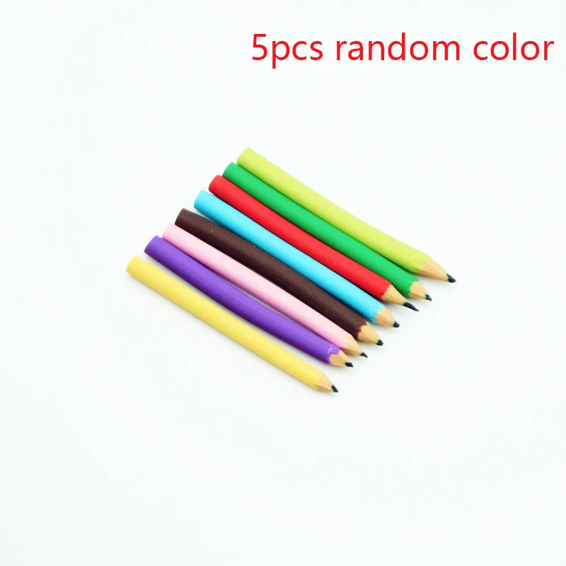 5Pcs 1/12 Dollhouse Mini Color Can Be Cut Pencil Simulated Model Dolls School Stationery Supplies Kids Pretend Play Toys