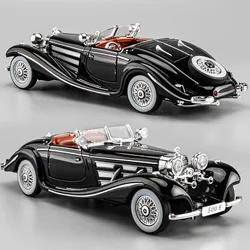 1:24 Benzs 500K Alloy Car Model Diecast Metal Classic Vehicles Car Model Simulation Sound and Light Collection Children Toy Gift