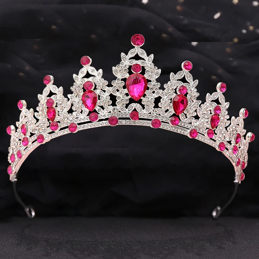 Barokke retro zilveren bruids tiara – bruiloft bal kroon accessoire verjaardagsfeestje koningin prinses zendspoel