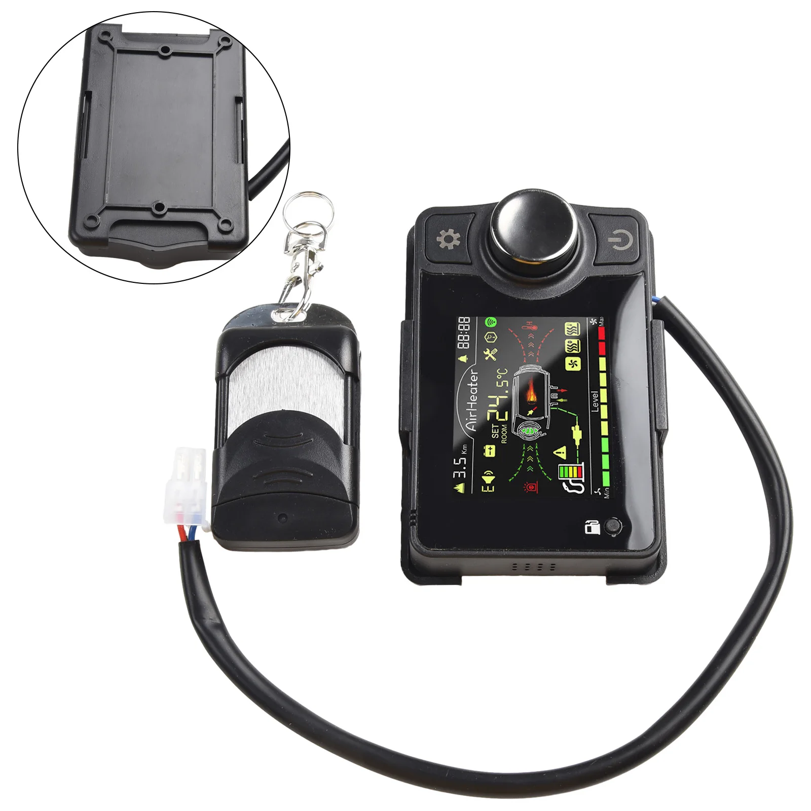 実用的な LCD モニター駐車コントローラ LCD スイッチ 12-24V アクセサリー車の空気ディーゼルヒータープラスチックリモコン