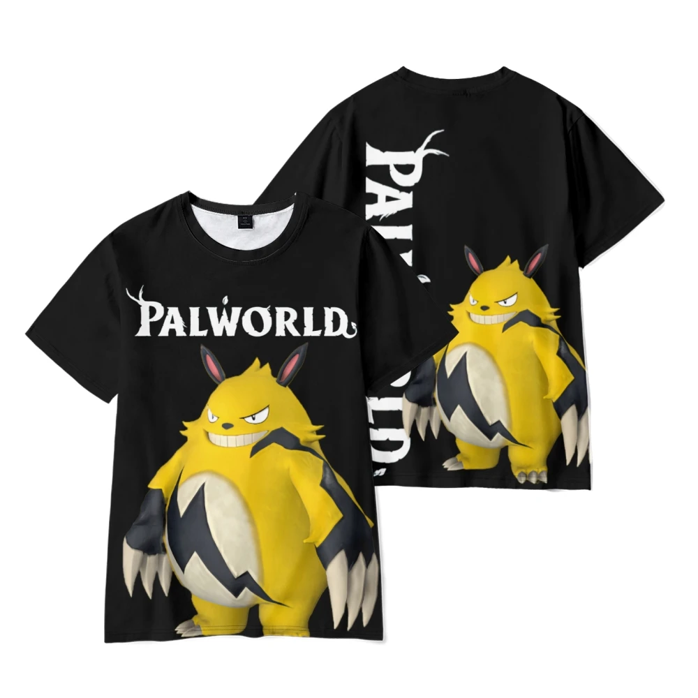 Palworld 2024 Hot Game Merch Kids T-shirt Girls Boys Crewneck Short Sleeve Tee Children Harajuku Streetwear 3D Clothes