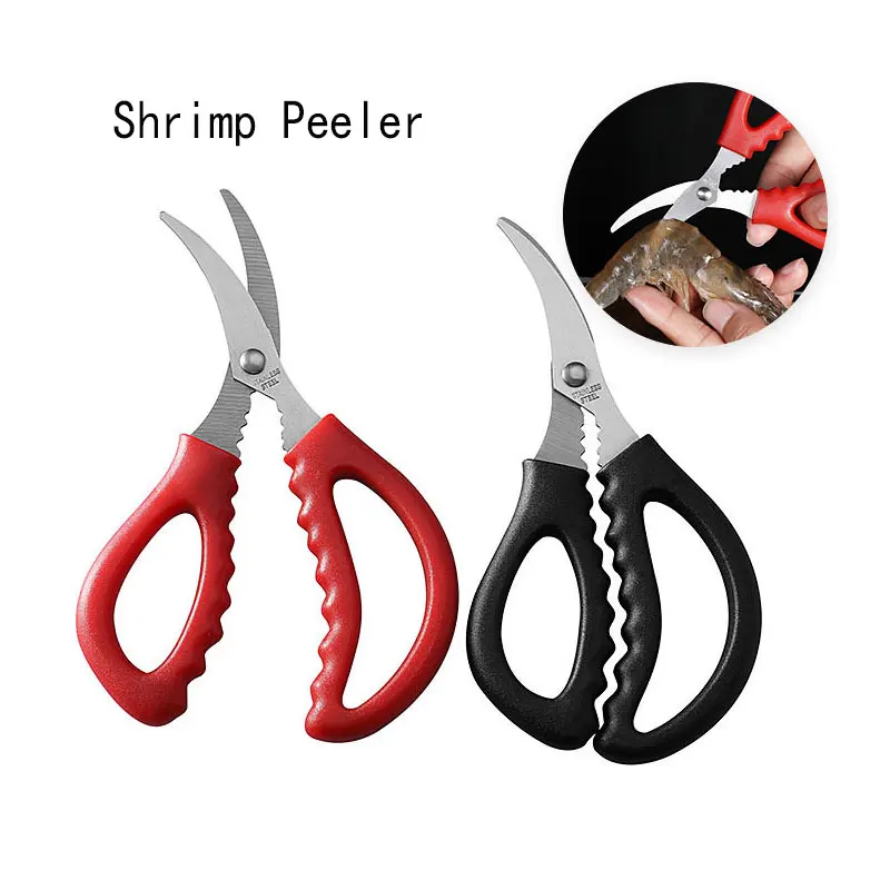 Seafood Scissors Lobster Fish Prawn Peeler Shrimp Crab Seafood Scissors Shears Snip Shells Kitchen Tools Accessories