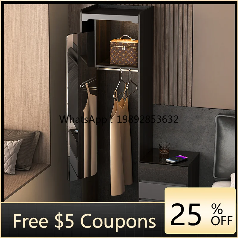 

YFY Italian Minimalist Bedroom Bedside Cabinet Wardrobe Integrated Living Room Sofa Side Cabinet Corner Cabinet Storage Rack