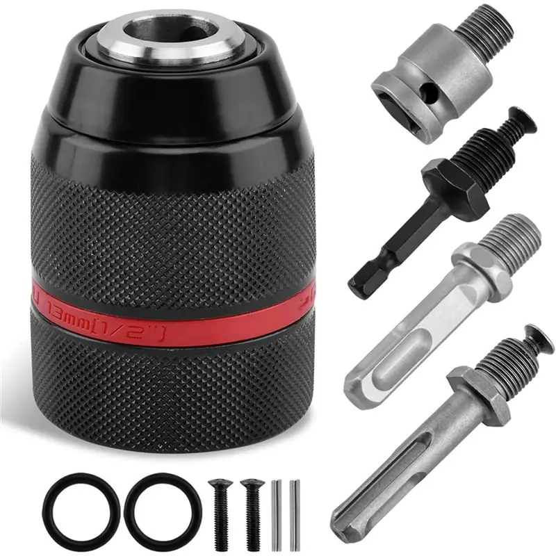 

Бесключевой патрон для дрели LLCS – совместим с хвостовиками 3/8 дюйма SD S-Plus, шестигранными хвостовиками 1/4 дюйма и адаптером для ударного гайковерта 1/2 дюйма, крепление 1/2-20UNF, диапазон 1-13 мм