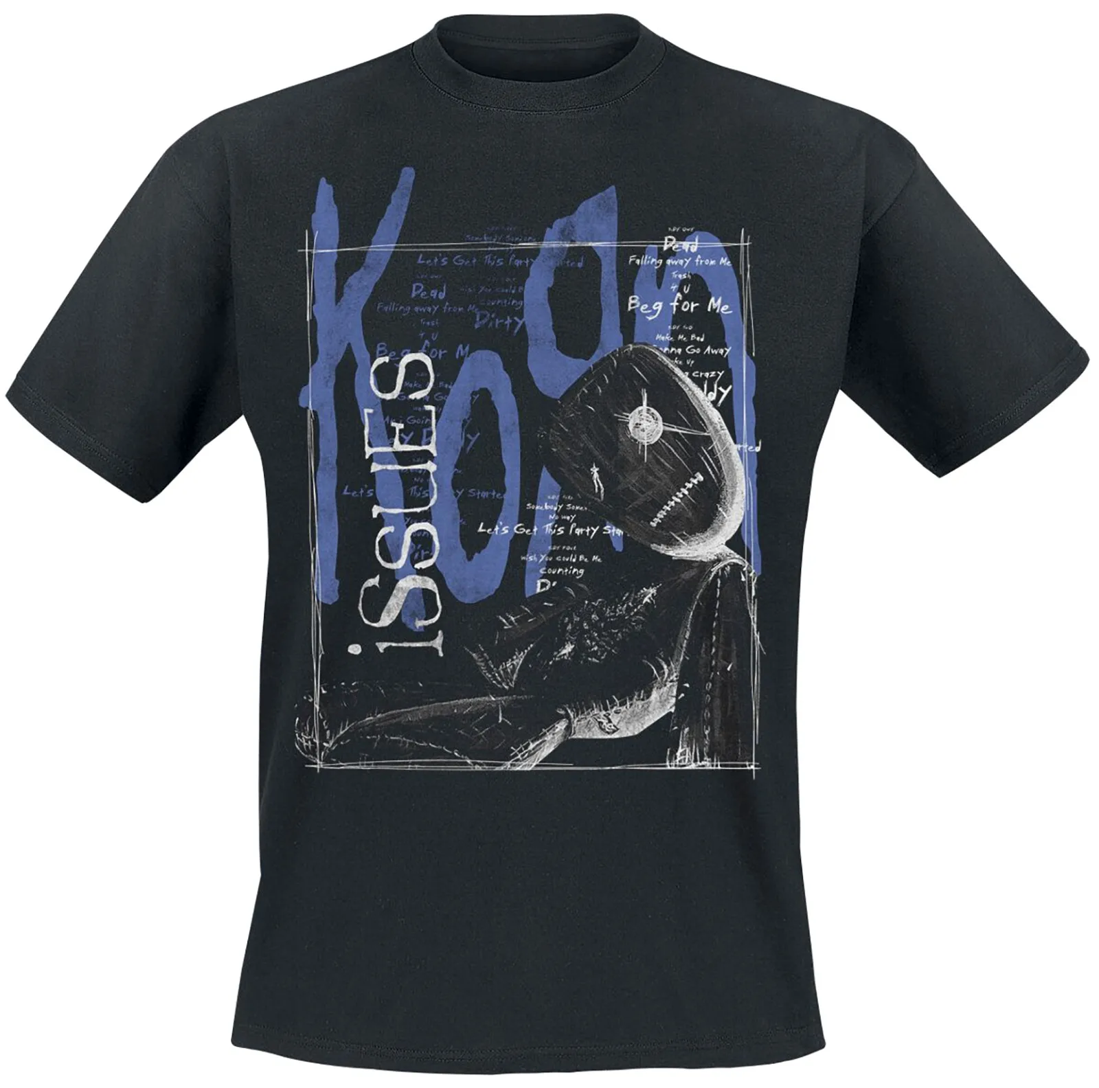 

Korn Issues Tracklist в коробке Мужская черная футболка Размер S 5XL