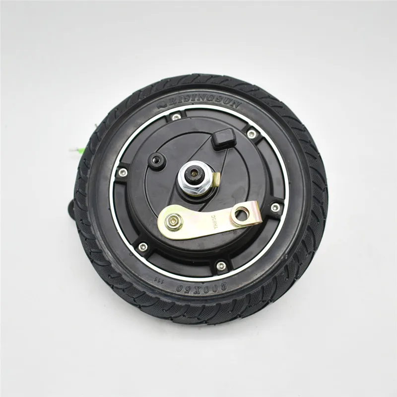 8-inch 350W solid wheel hub dual motor 700W 24V36V48V modified scooter go kart dual motor kit with drum brake